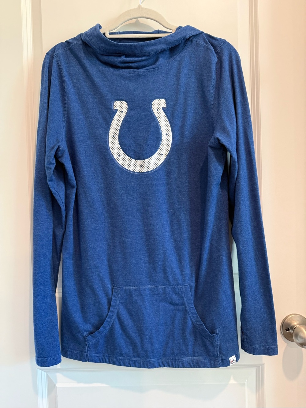Majestic Women's Royal Blue Colts Hooded Long-Sleeve Pullover